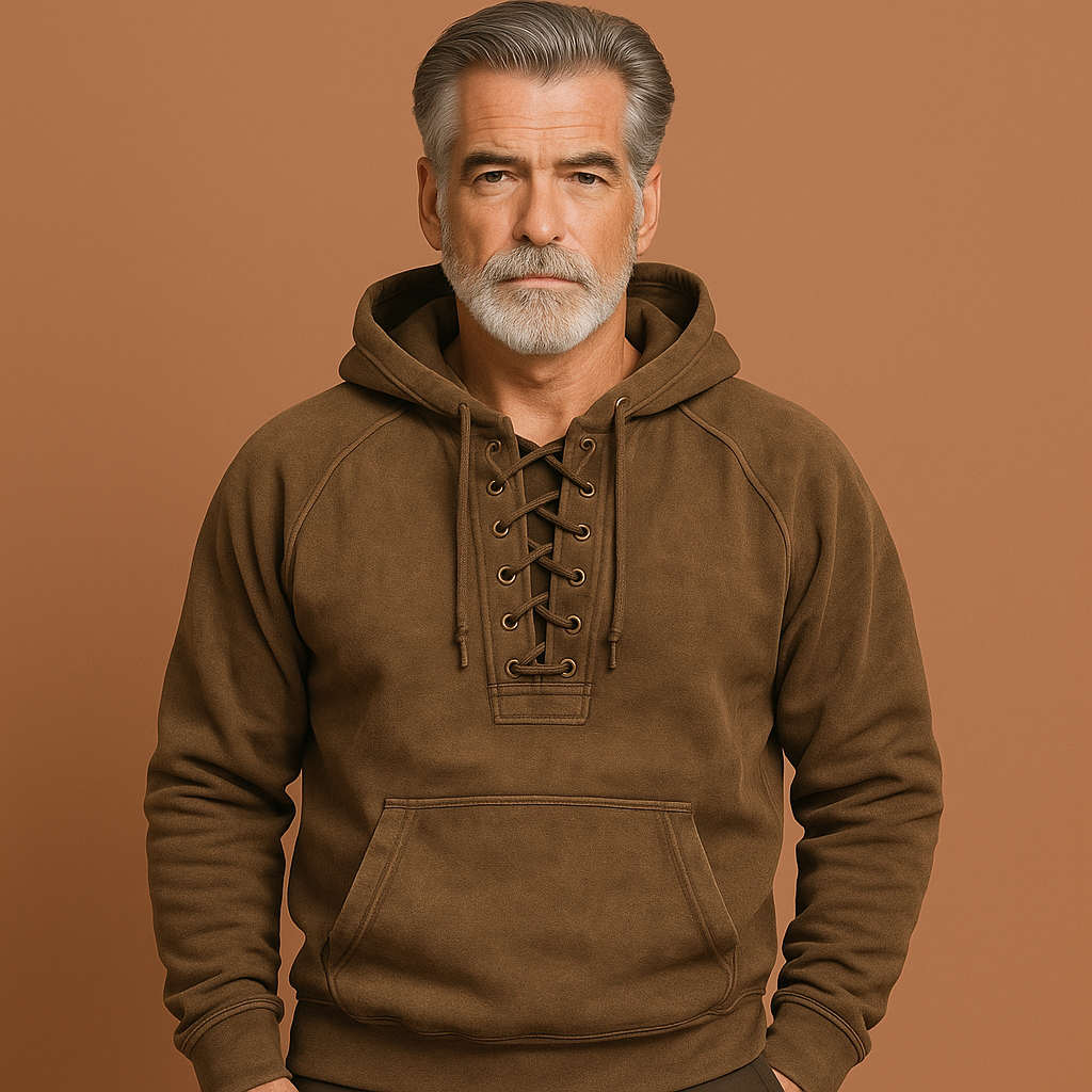 Luné® | Olivier — Luxe Hoodie met Verfijnd Veterdetail