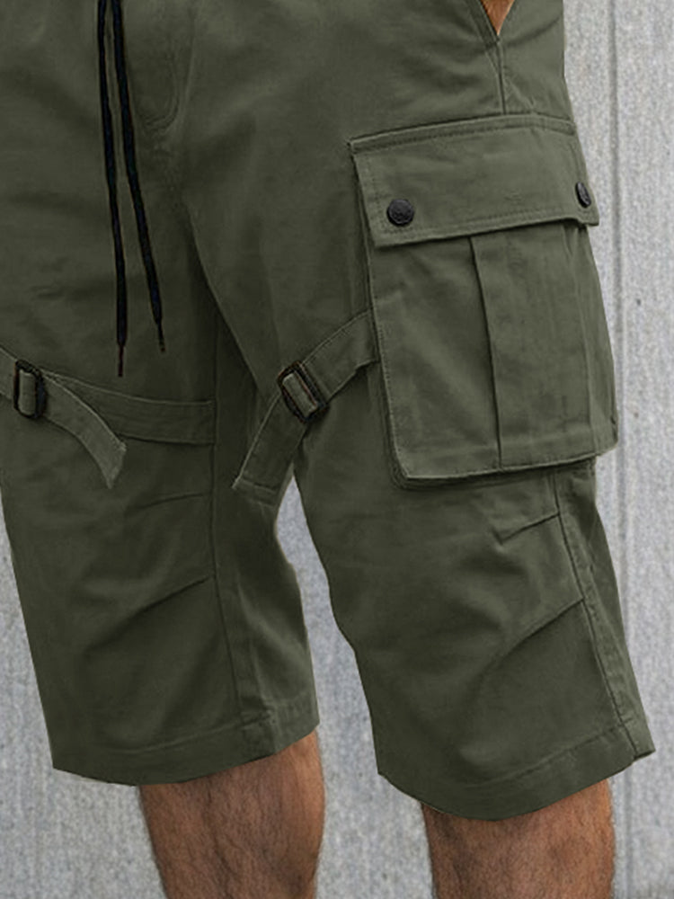 Casual Strap Design Cargo Shorts