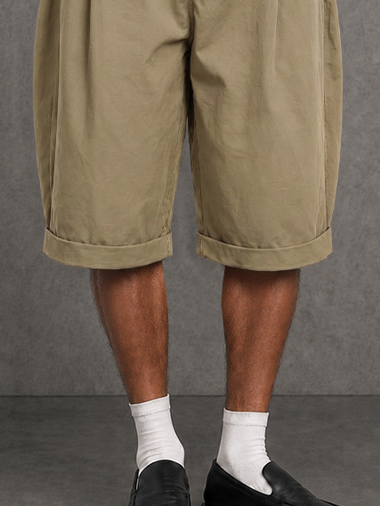 Summer Relaxed Fit 100% Cotton Knee Length Shorts