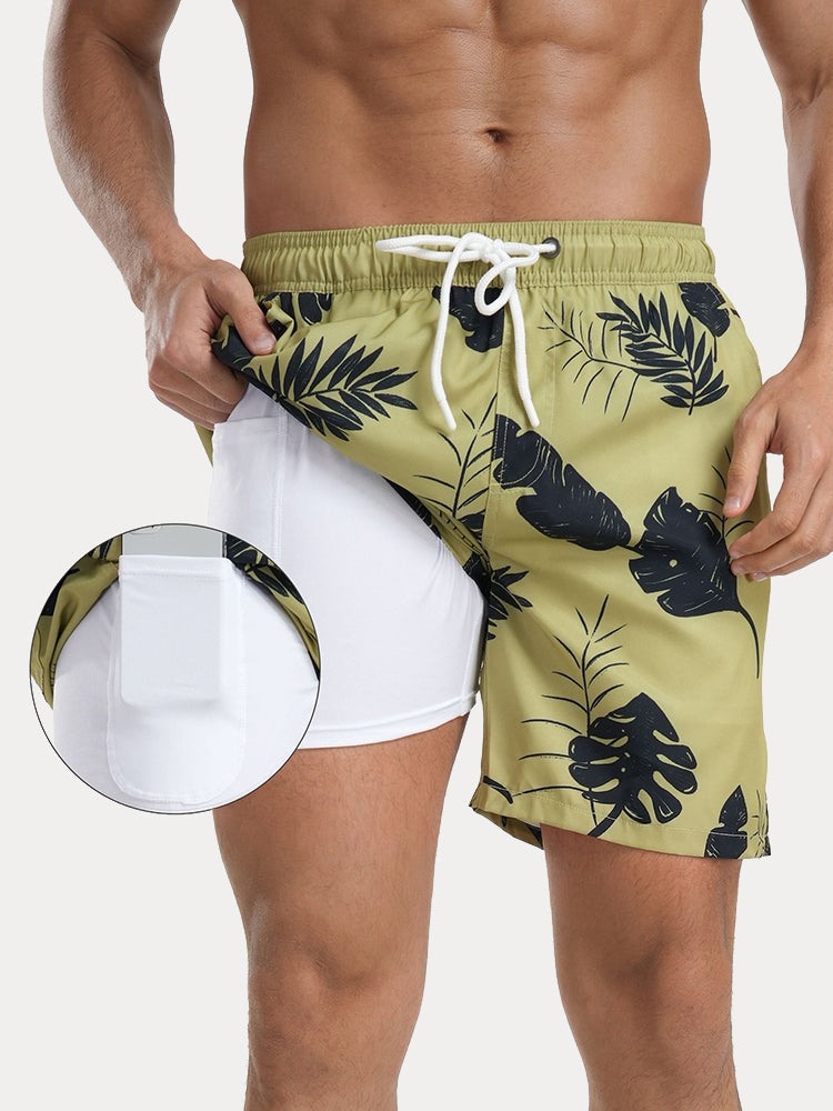 Vacation Casual Printed Swim Trunks