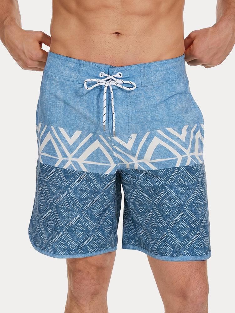 Men's Quick-Dry Multi-Pocket Printed Swim Trunks