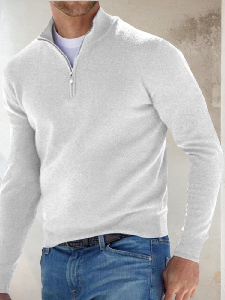 Luné® | Simon — Verfijnde Zip-Up Trui