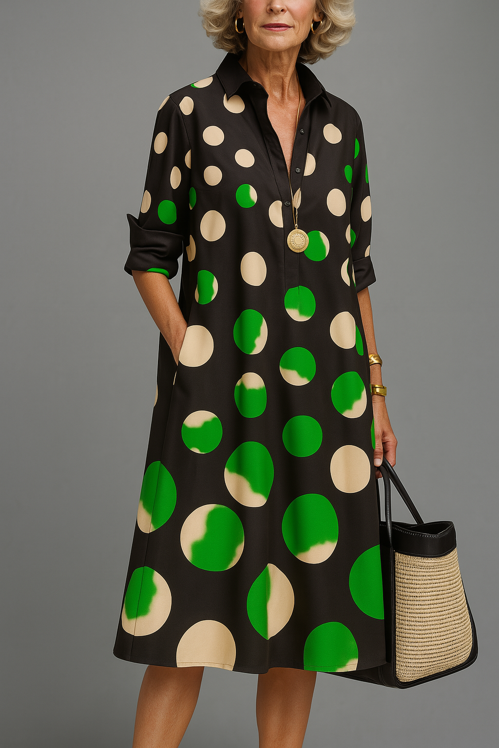 Naomi | Elegante en verfijnde midi-jurk