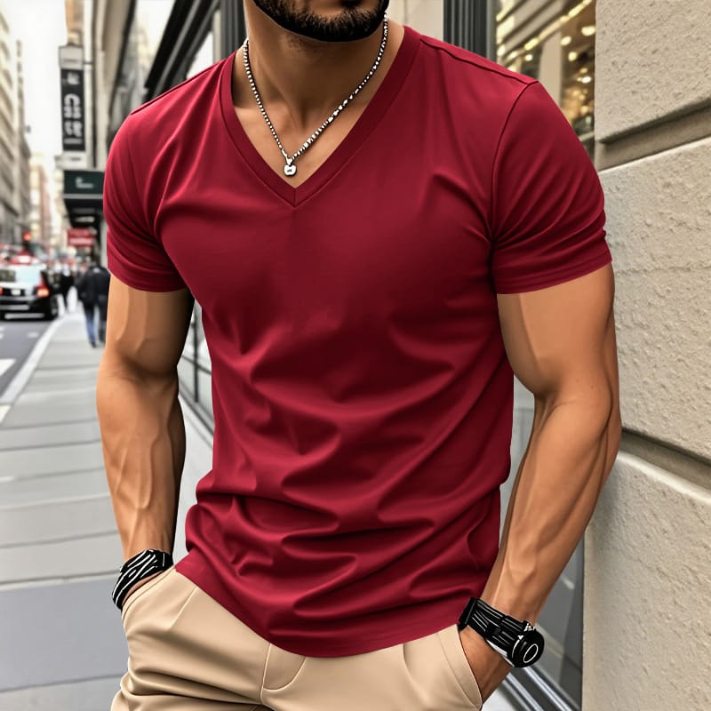 Kobe | Comfortabele V-Hals T-Shirt