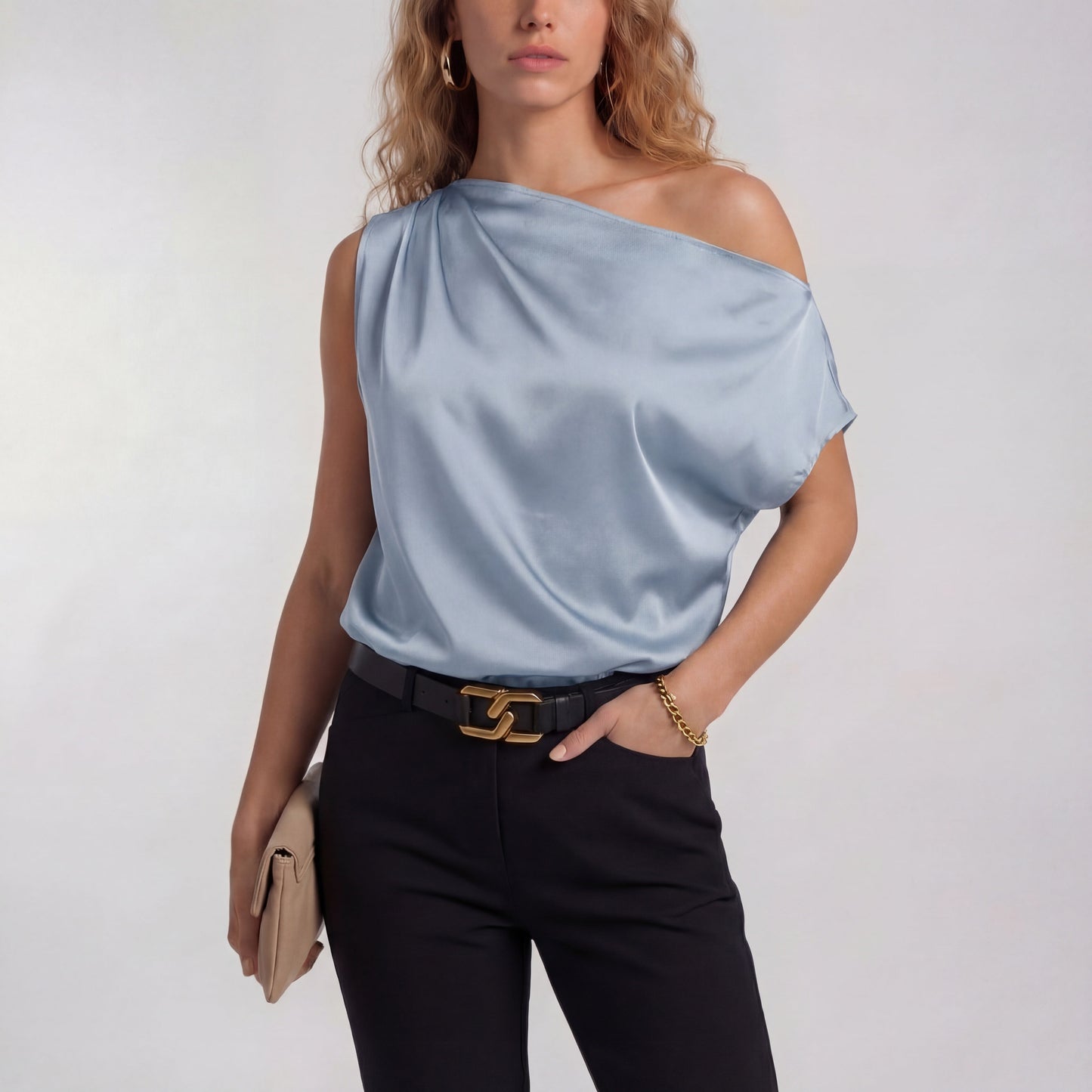 Luné® | Camilla — Chic Casual One-Shoulder Blouse