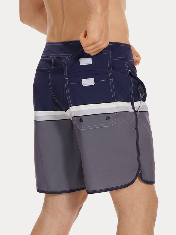 Men's Quick-Dry Multi-Pocket Printed Swim Trunks