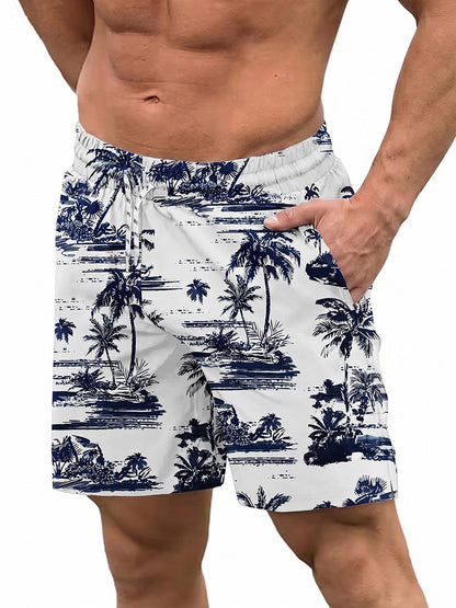 Quick-Dry Printed Swim Trunks with Compression Lining (US Only)