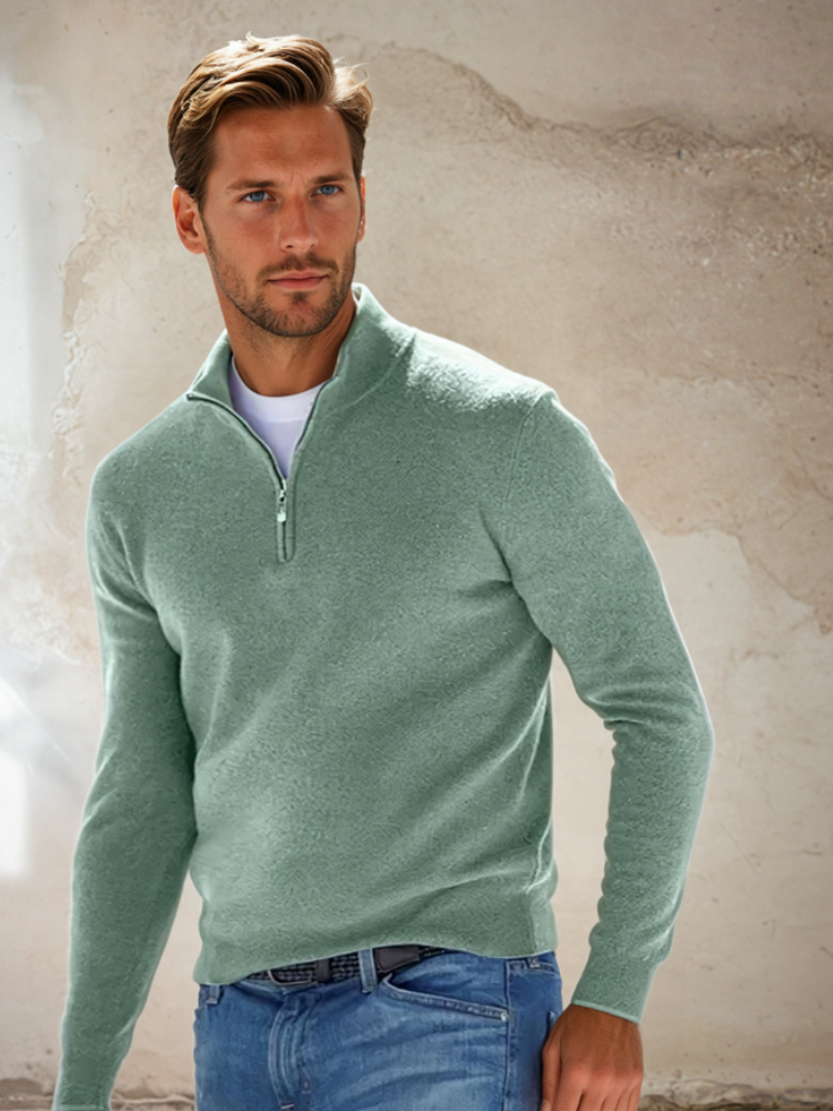 Luné® | Simon — Verfijnde Zip-Up Trui