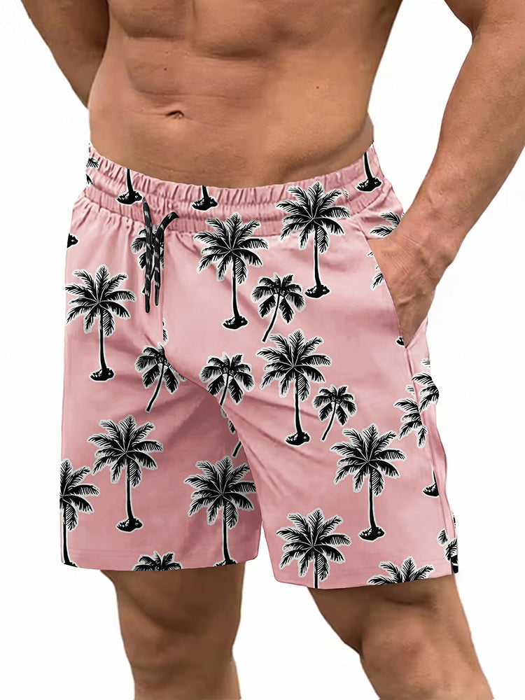 Quick-Dry Printed Swim Trunks with Compression Lining (US Only)