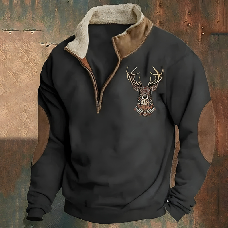 Roan™ | Casual Geborduurde Half Zip Trui