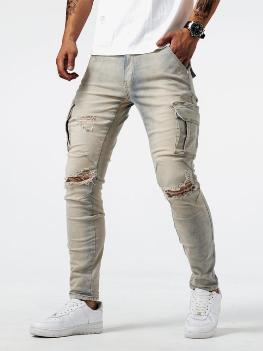 Laluna® | Slim Fit Cargo Jeans