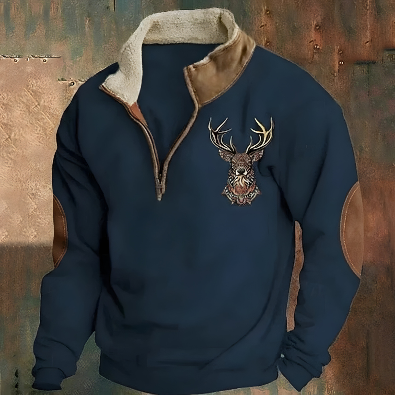 Roan™ | Casual Geborduurde Half Zip Trui