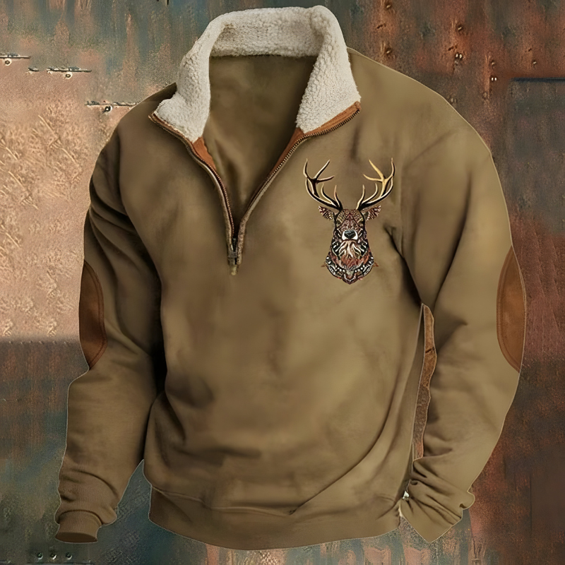 Roan™ | Casual Geborduurde Half Zip Trui