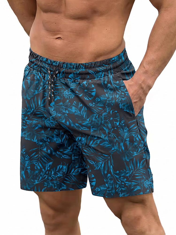 Quick-Dry Printed Swim Trunks with Compression Lining (US Only)
