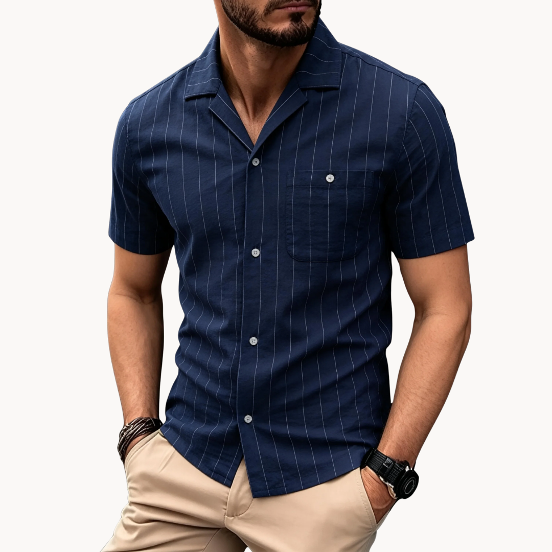 Luné® | Matteo — Gestreept Zomer Overhemd