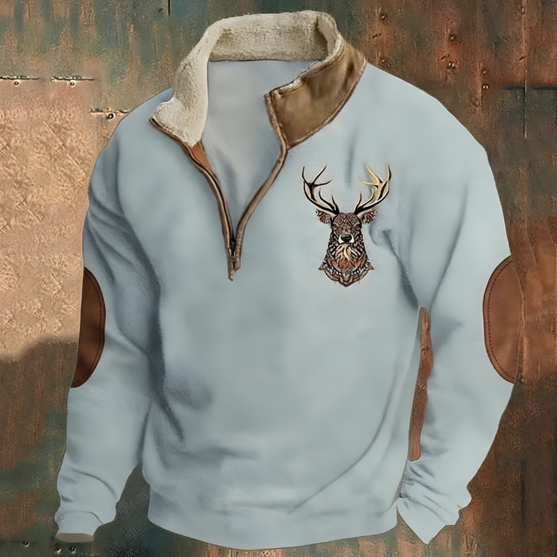 Roan™ | Casual Geborduurde Half Zip Trui
