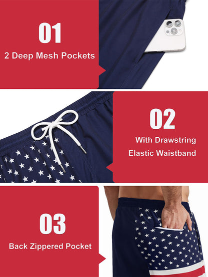 Stylish Printed Beach Swim Trunks (US Only)