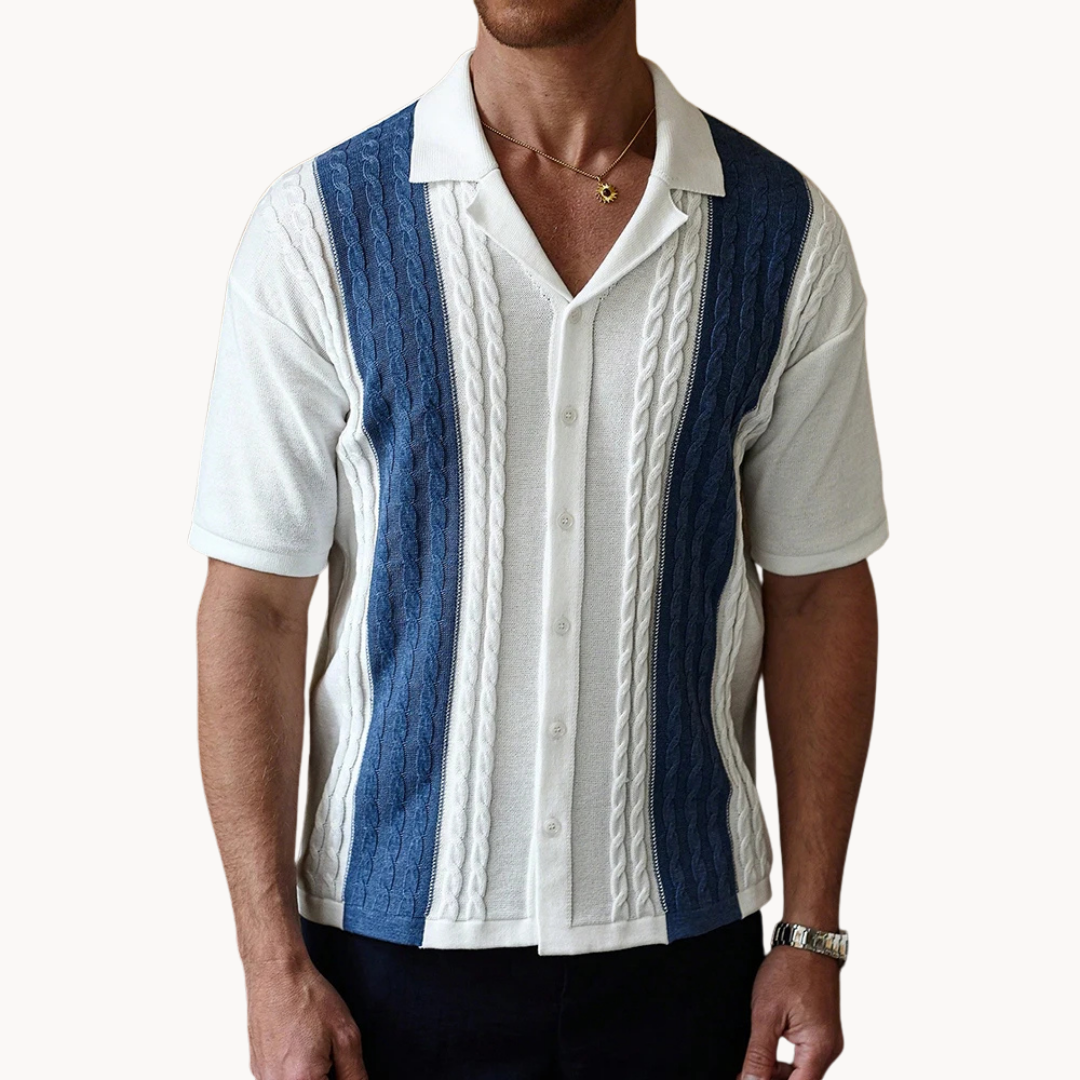 Luné® | Lucas — Gestreept Panel Shirt