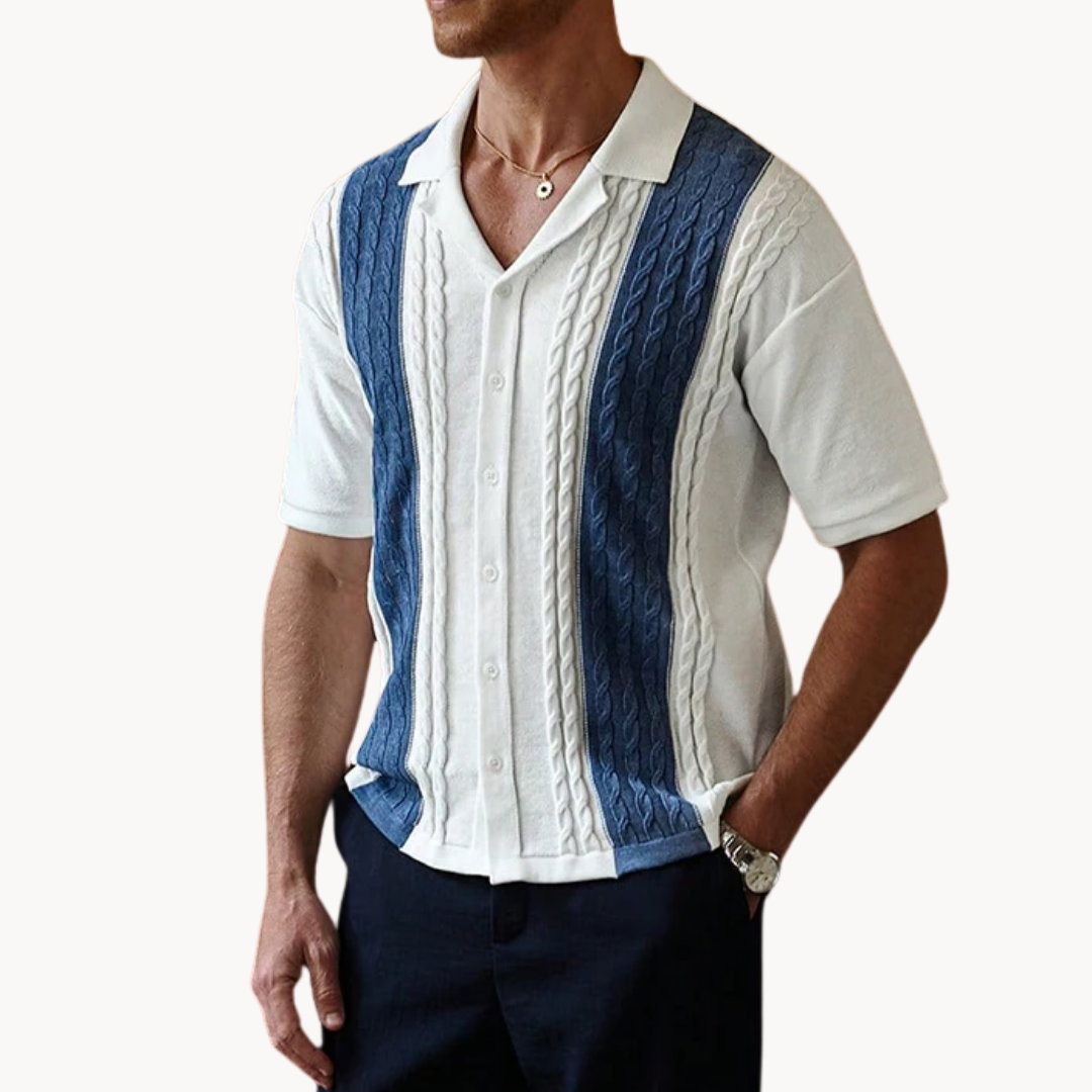 Luné® | Lucas — Gestreept Panel Shirt