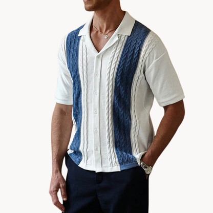 Luné® | Lucas — Gestreept Panel Shirt