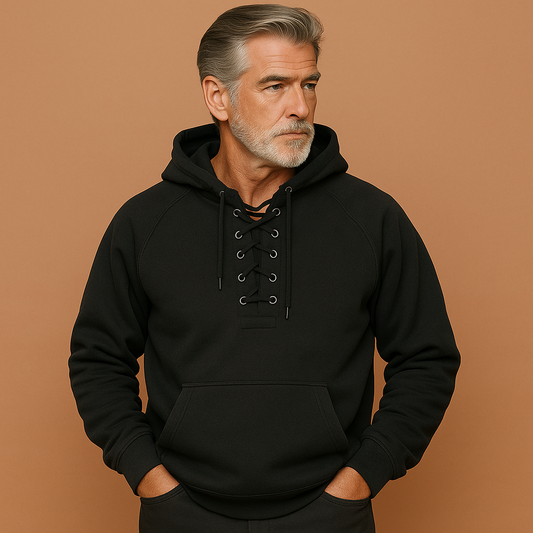 Luné® | Olivier — Luxe Hoodie met Verfijnd Veterdetail