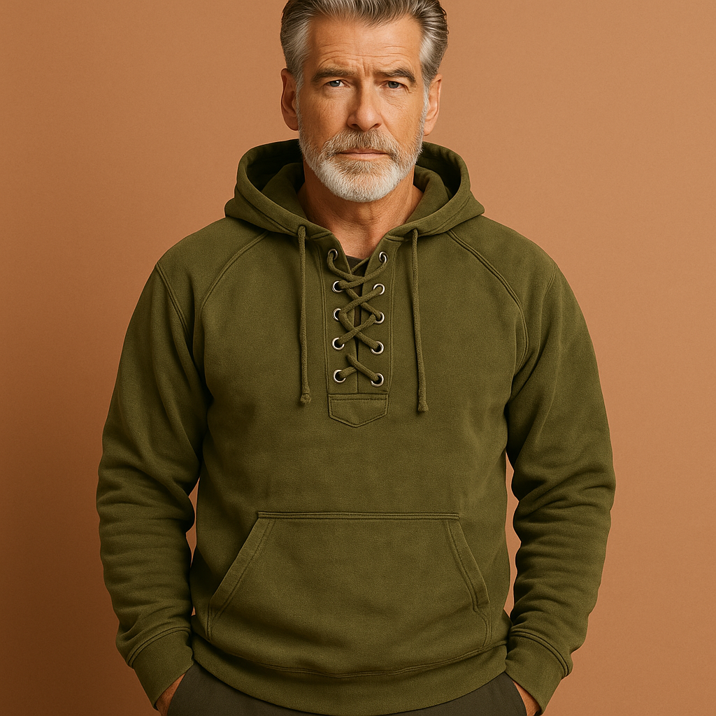 Luné® | Olivier — Luxe Hoodie met Verfijnd Veterdetail