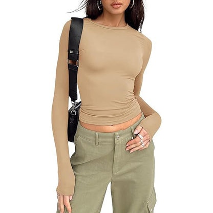 Luné® | Jill — Elegante Casual Top met Lange Mouwen & Ronde Hals