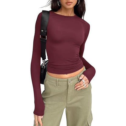 Luné® | Jill — Elegante Casual Top met Lange Mouwen & Ronde Hals