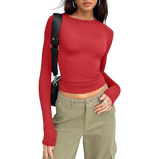 Luné® | Jill — Elegante Casual Top met Lange Mouwen & Ronde Hals