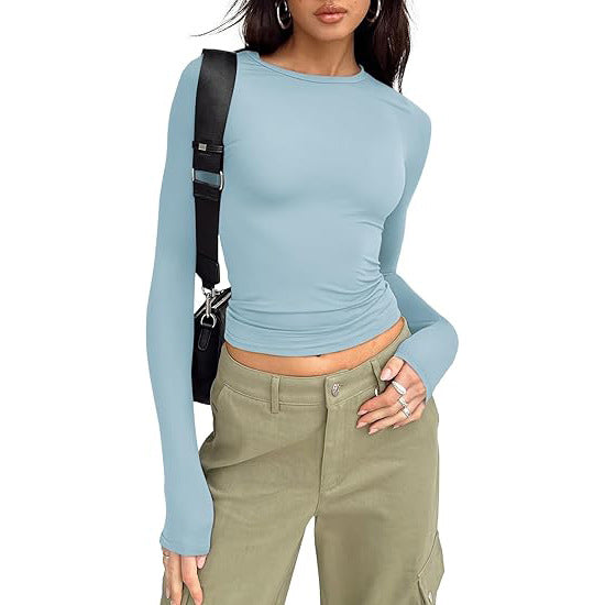 Luné® | Jill — Elegante Casual Top met Lange Mouwen & Ronde Hals