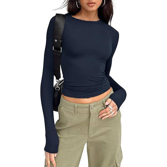 Luné® | Jill — Elegante Casual Top met Lange Mouwen & Ronde Hals
