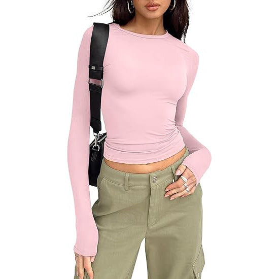 Luné® | Jill — Elegante Casual Top met Lange Mouwen & Ronde Hals