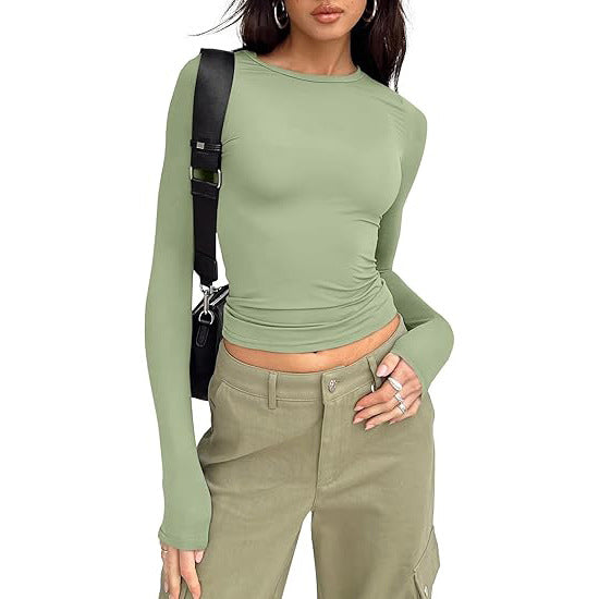 Luné® | Jill — Elegante Casual Top met Lange Mouwen & Ronde Hals
