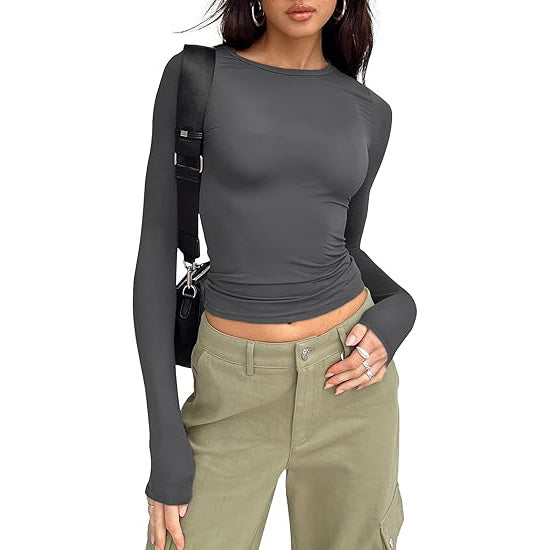 Luné® | Jill — Elegante Casual Top met Lange Mouwen & Ronde Hals