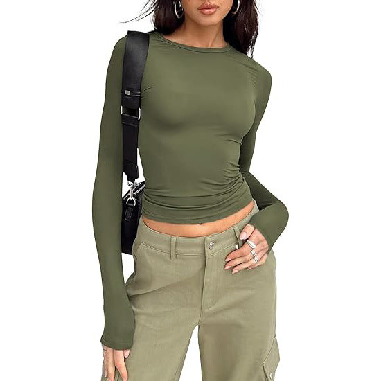 Luné® | Jill — Elegante Casual Top met Lange Mouwen & Ronde Hals