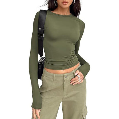 Luné® | Jill — Elegante Casual Top met Lange Mouwen & Ronde Hals