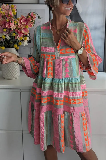 Luné® | Juliette — Elegante Boho Jurk met Vloeiende Pasvorm