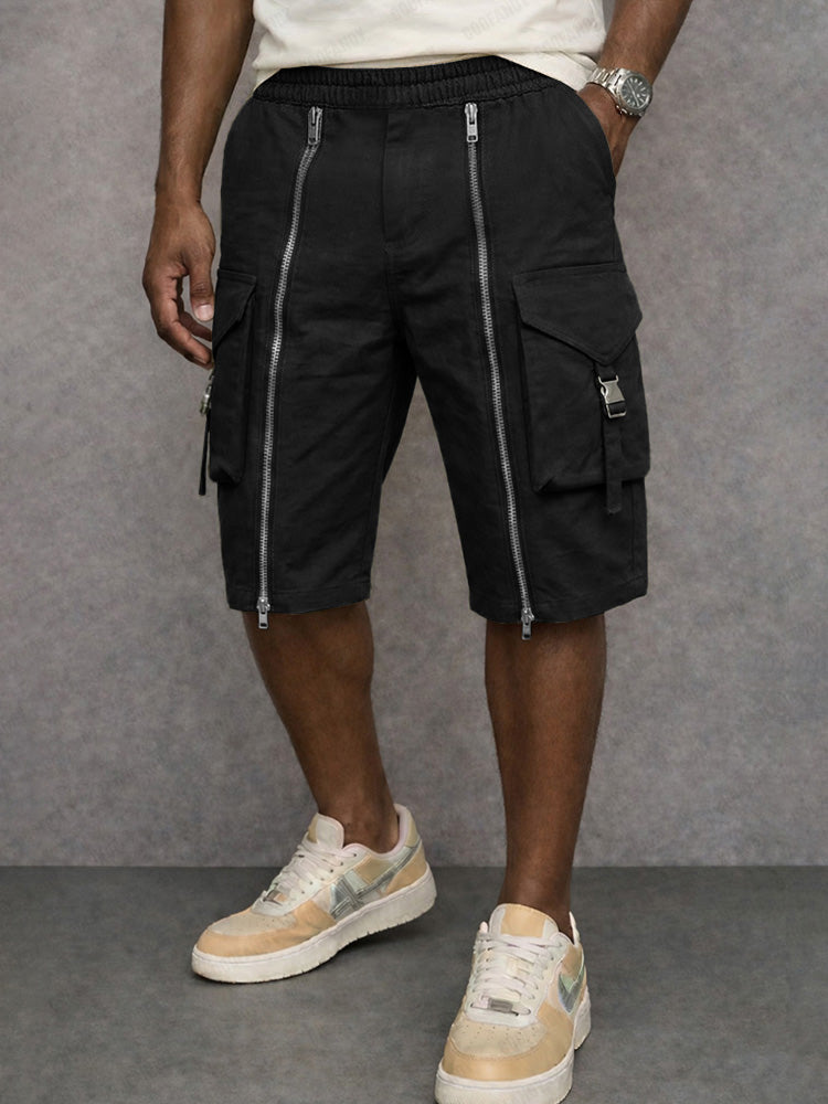 Unique Zipper Design Tactical Cargo Shorts