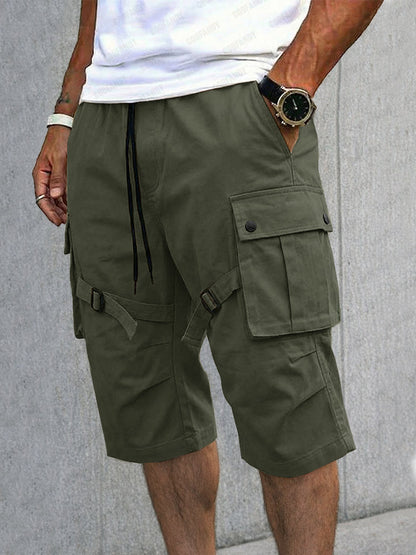 Casual Strap Design Cargo Shorts