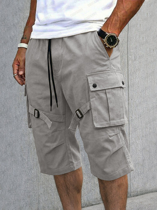 Casual Strap Design Cargo Shorts