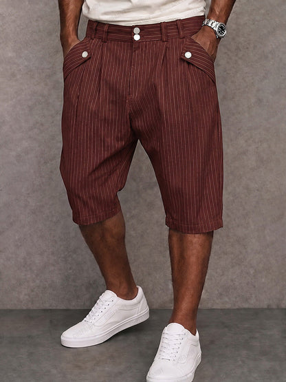 Smart Casual Summer Pinstripe Shorts