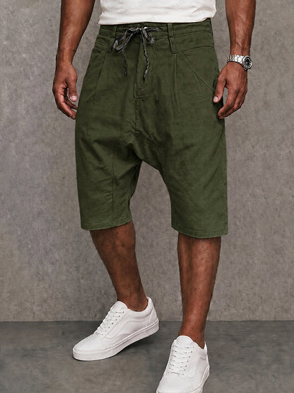Casual 100% Cotton Drop Crotch Shorts