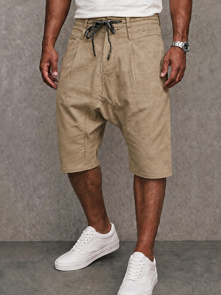 Casual 100% Cotton Drop Crotch Shorts