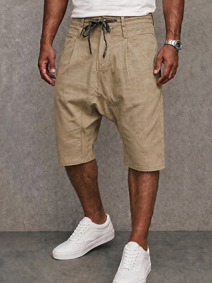 Casual 100% Cotton Drop Crotch Shorts