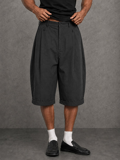 Summer Relaxed Fit 100% Cotton Knee Length Shorts