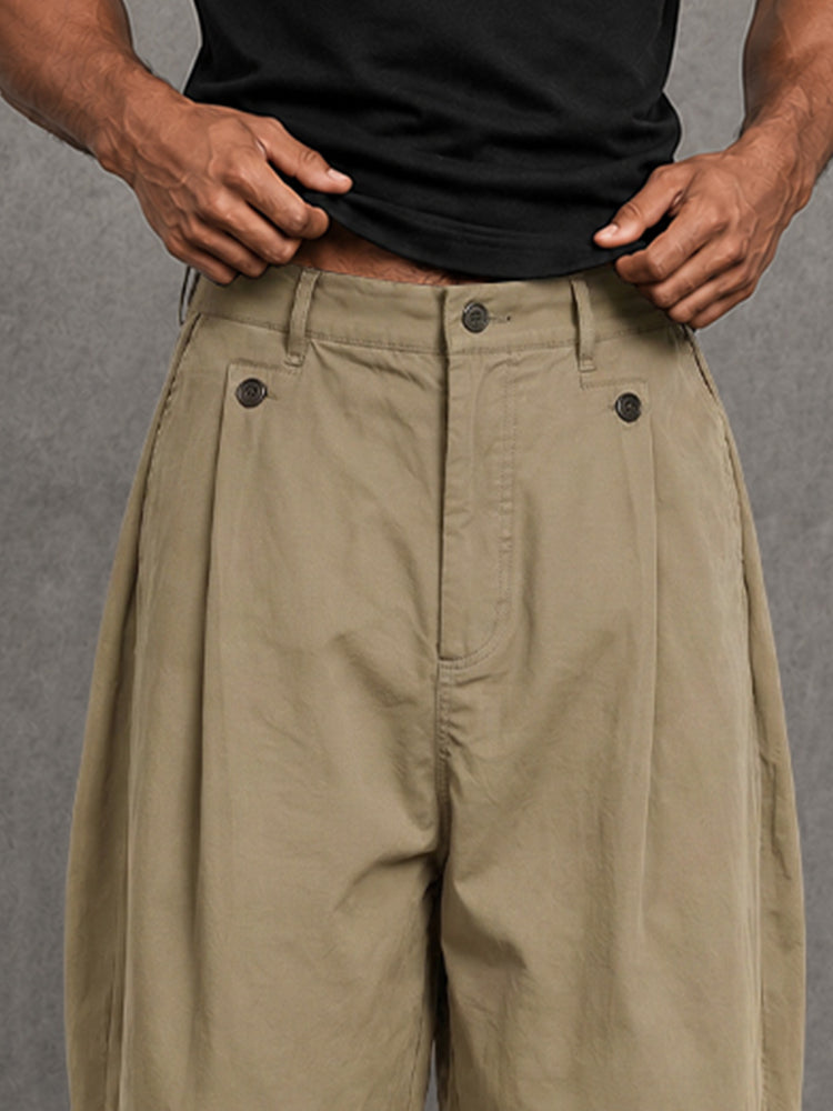 Summer Relaxed Fit 100% Cotton Knee Length Shorts