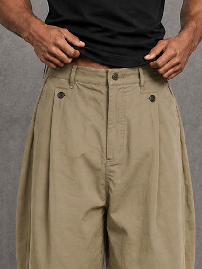 Summer Relaxed Fit 100% Cotton Knee Length Shorts