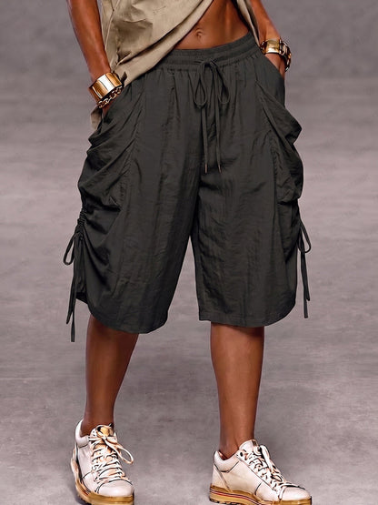 Utility Baggy Drawstring Cargo Shorts