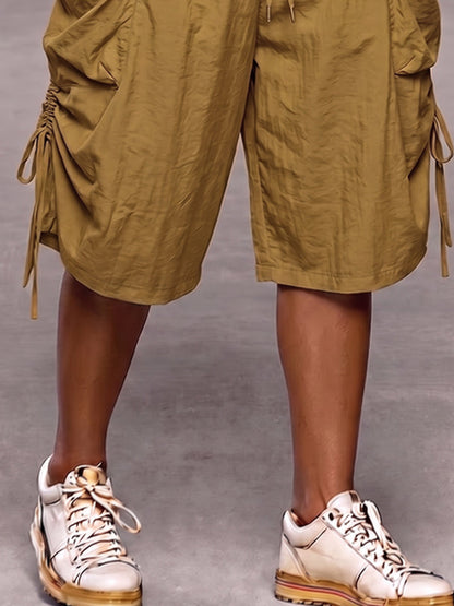 Utility Baggy Drawstring Cargo Shorts