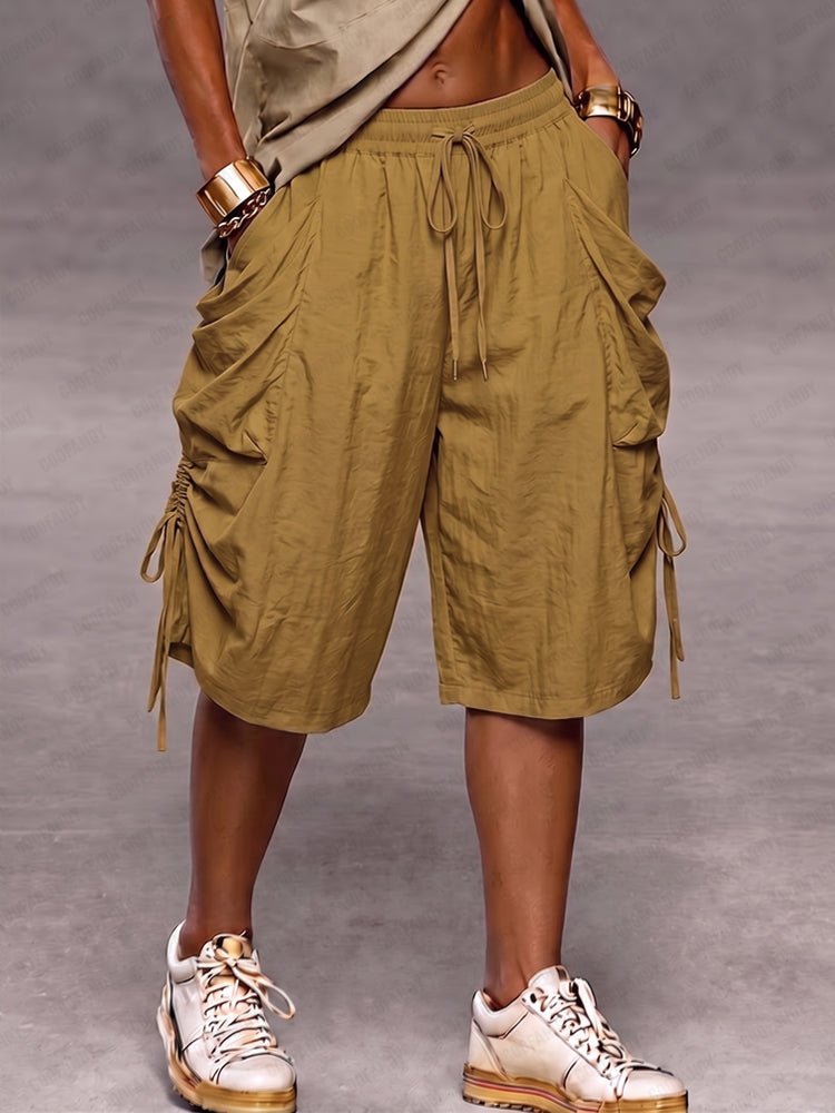 Utility Baggy Drawstring Cargo Shorts